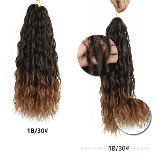 18 Inch Ocean deep water Wave Braiding bundle Hair Crochet Braids Hair water wave crochet in Synthetic Hair Extension